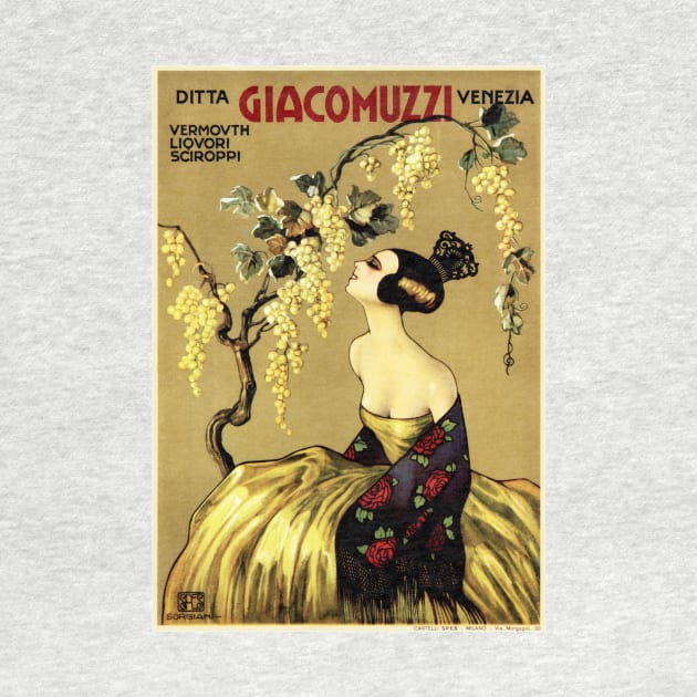 GIACOMUZZI Italian Liqueur Syrup Aperitif Vintage Art Nouveau by vintageposters